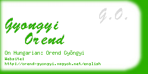 gyongyi orend business card